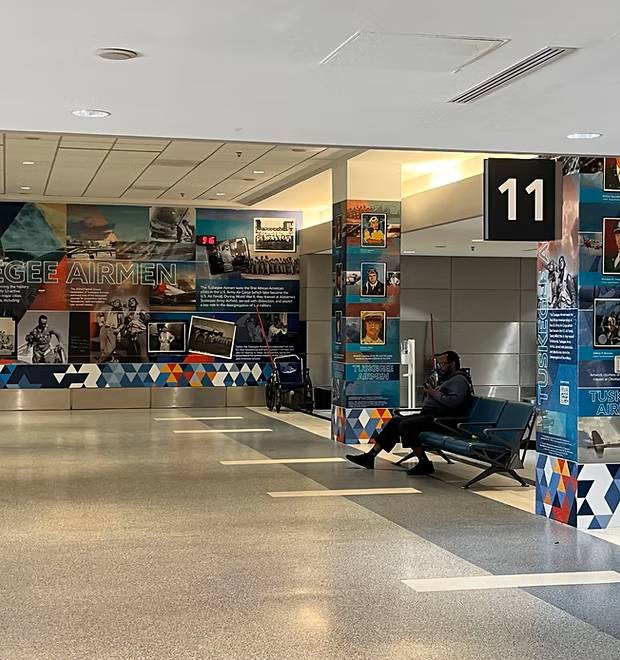 Students with the Cleveland School of the Arts painted portraits of 28 Ohio Tuskegee Airmen for the Cleveland Heroes Project, created to champion the legacy of these heroes.